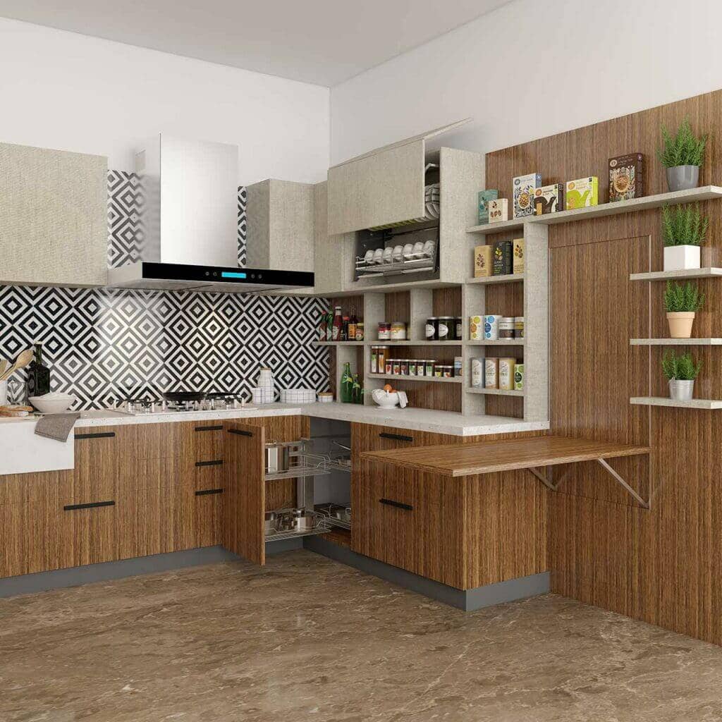 Veneer Modular Kitchen Shutters Manufactures