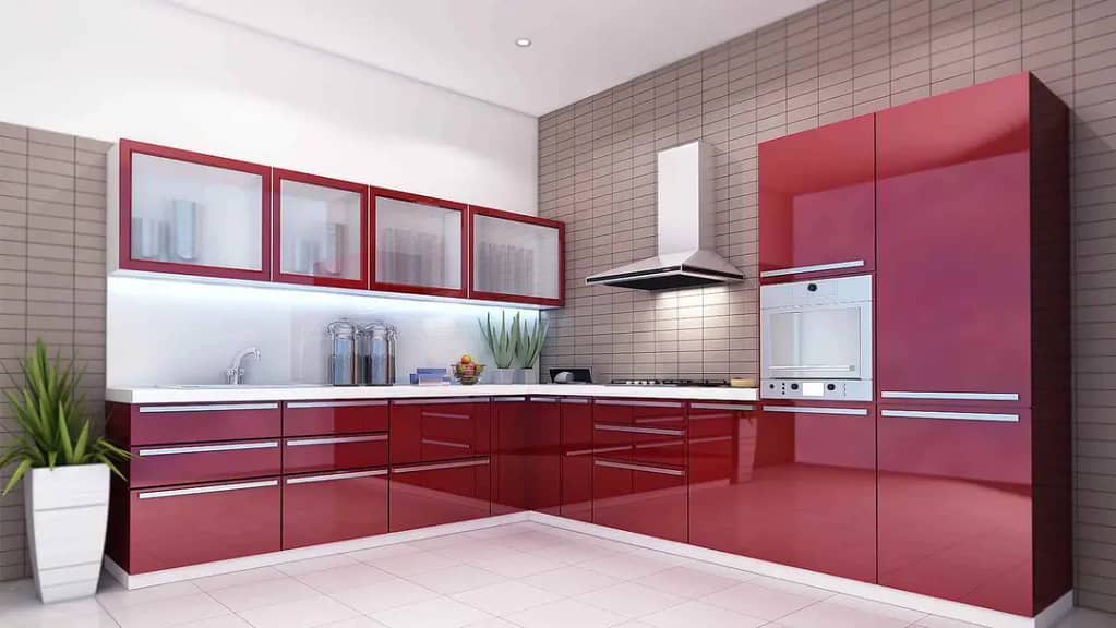 Kitchen Lacqured Glass Shutters Designs