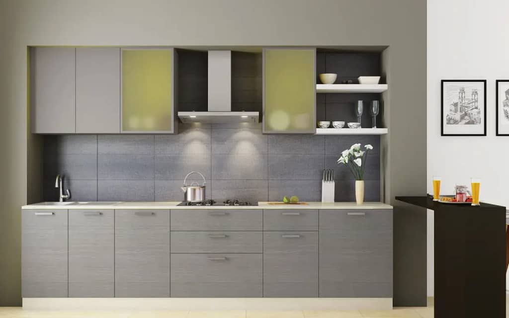 Straight modular kitchen Designs