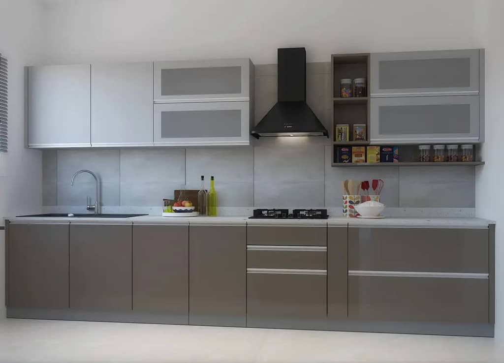Straight modular kitchen Designs