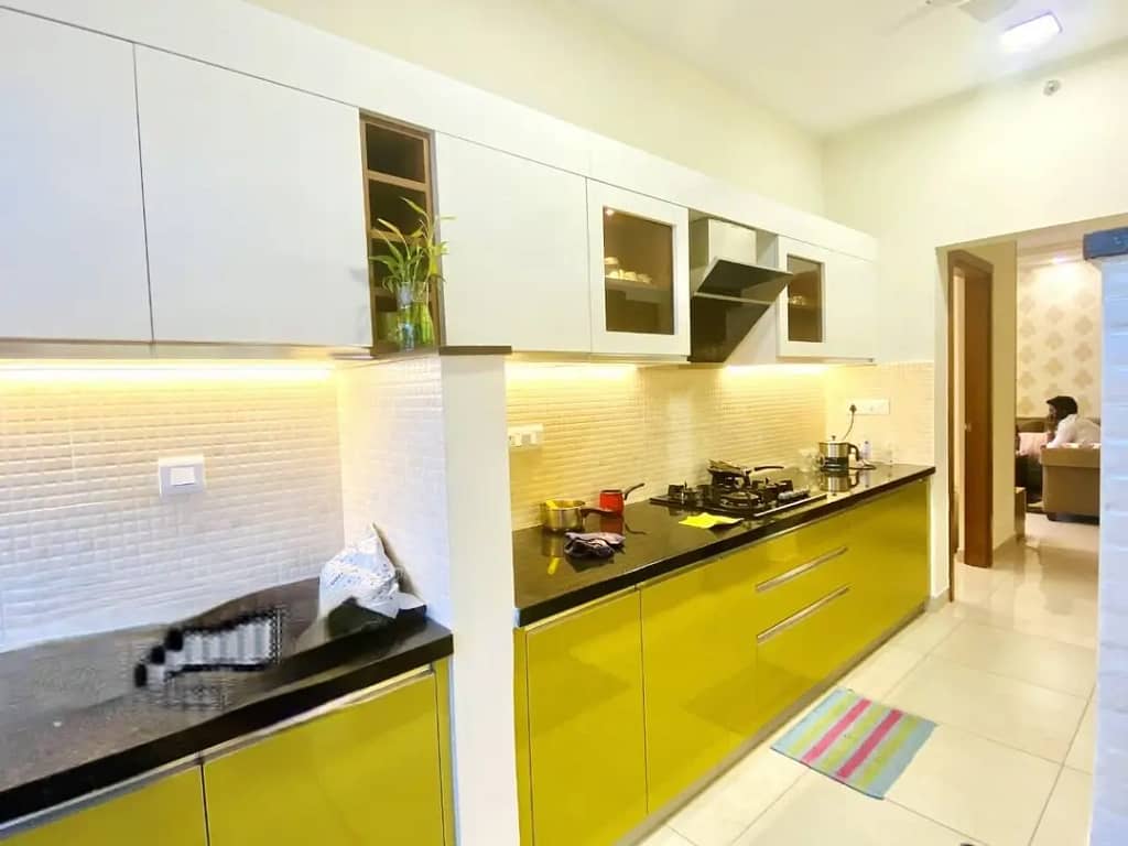 Straight modular kitchen Designs