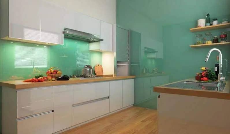Kitchen Lacqured Glass Shutters Designs